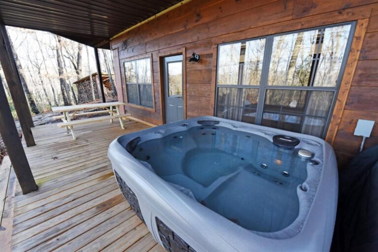 bear naked bungalow pool table hot tub