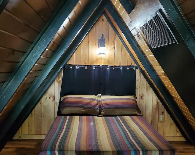 modern A frame bedroom
