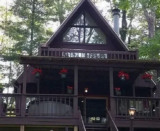 modern A frame whole cabin