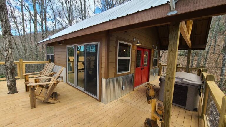 owls nest tree house deck