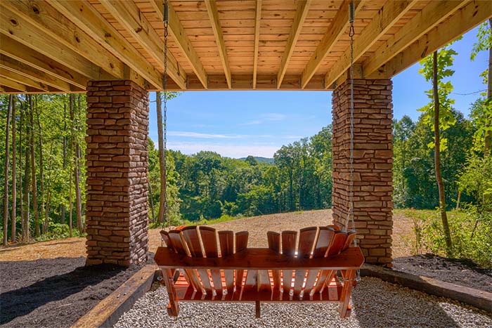 soaring luxury treehouse rocking chair