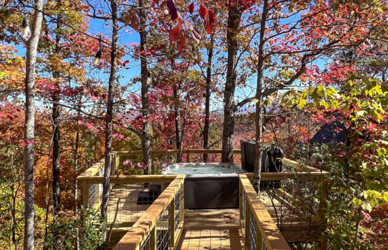 the spruce treehouse hottub